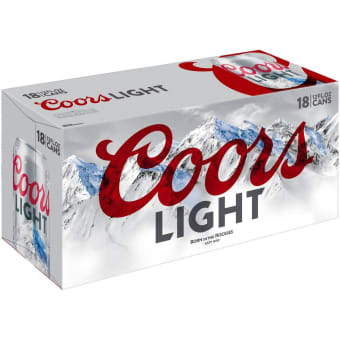 Coors Light Beer - 18 cans / 12oz