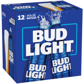 Bud Light Beer - 12 bottles / 16oz