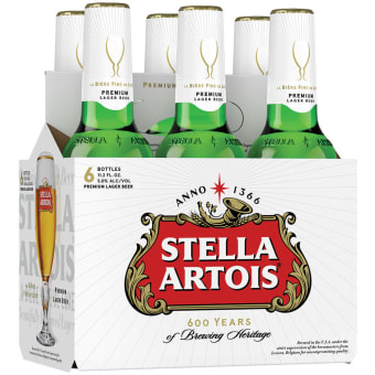Stella Artois Pale Lager - 6 bottles / 11.2oz