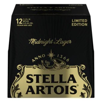 Stella Artois Midnight - 12 bottles / 11.2oz