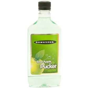 DeKuyper Sour Apple Pucker Schnapps Liqueur - 375mL