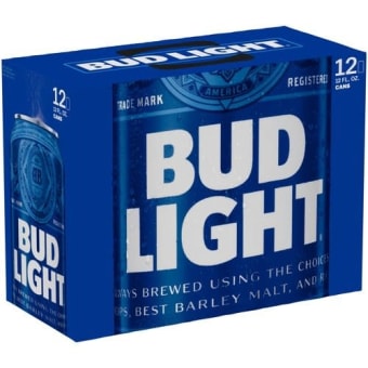 BUD LIGHT 12 OZ 12PK CAN