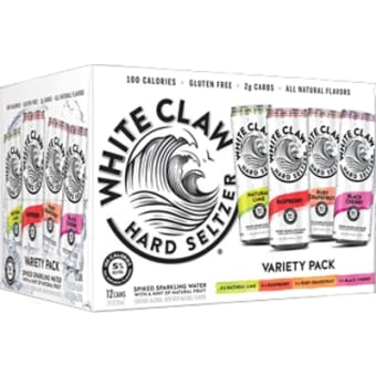 WHITE CLAW HARD SELTZER VARIETY PACK CAN 12PK 12 oz
