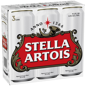 Stella Artois 3 pack 3 pack cans 19oz