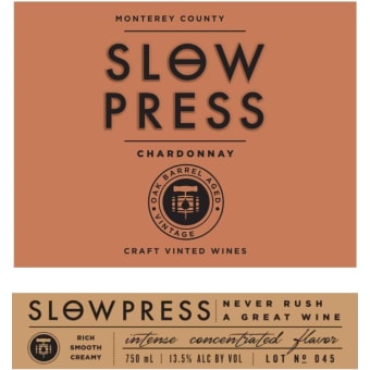Slow Press Chardonnay Monterey County 2017 750ml
