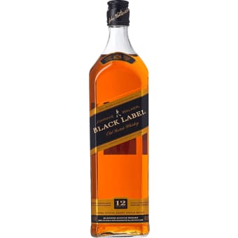 Johnnie Walker Black Label 12 Year old Whiskey Scotch - 1L