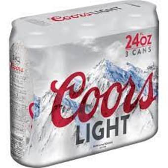 Coors Light 3 pack 3 pack cans
