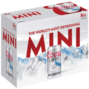 Coors Light Lager Beer - 12 cans / 8oz