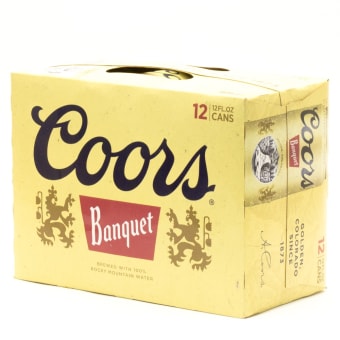 Coors Banquet Lager Beer - 12 cans / 12oz