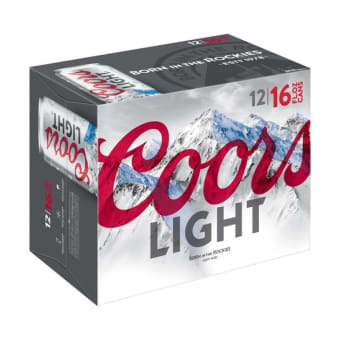 COORS LIGHT 12PK CAN 16 oz
