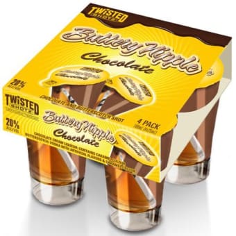 TWISTED SHOTZ BUTTERY NIPPLE 4PK 100ml