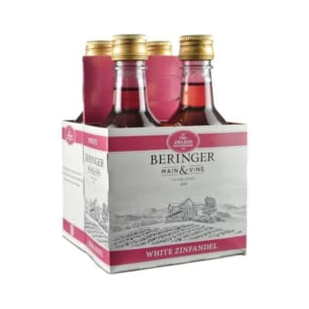 BERINGER WHITE ZINFANDEL 4 PACK 187ml