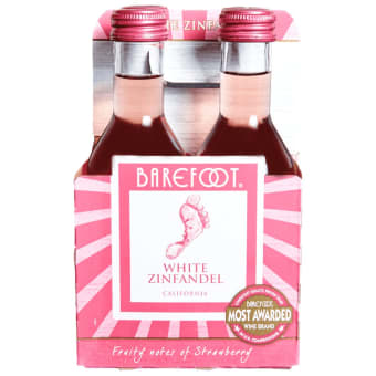 BAREFOOT WHITE ZINFANDEL 4PK 187ML