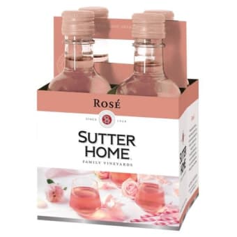 SUTTER HOME ROSE 4PK 187ML