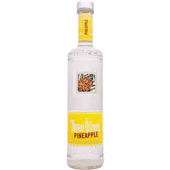 THREE OLIVES VODKA PINEAPPLE 750ML