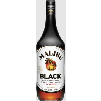 MALIBU BLACK 70 PROOF RUM 750ML