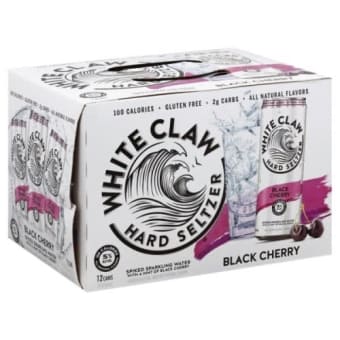 WHITE CLAW - BLACK CHERRY 12PK - 12 OZ