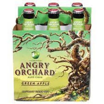 Angry Orchard Green Apple Hard Cider - 6 bottles / 12oz