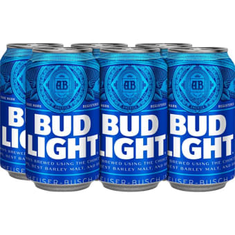 BUD LIGHT 12 OZ 6PK CANS
