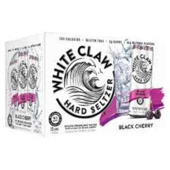 WHITE CLAW HARD SELTZER BLACK CHERRY 12PK CANS