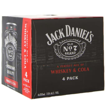 Jack Daniel's Whiskey & Cola - 4 cans / 355mL