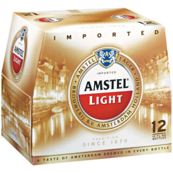 AMSTEL LIGHT 12 OZ 12PK BTL