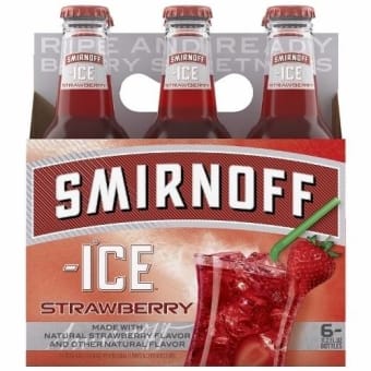 SMIRNOFF ICE STRAWBERRY 6PK 12 OZ BOTTLE