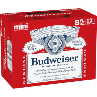 Budweiser 12pk 8oz cans