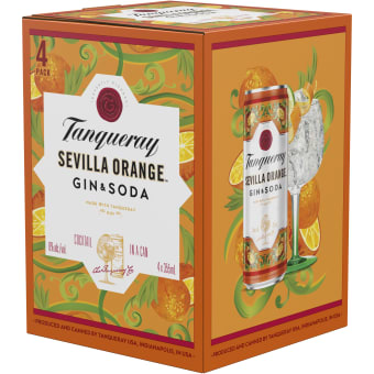 Tanqueray Sevilla Orange Gin & Soda - 4 cans / 335mL