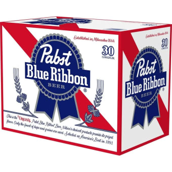 Pabst Blue Ribbon Lager - 30 cans / 12oz