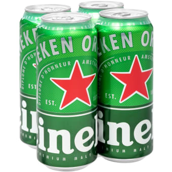 Heineken Premium Lager - 4 cans / 16oz