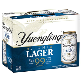 Yuengling Light Lager - 12 cans / 12oz