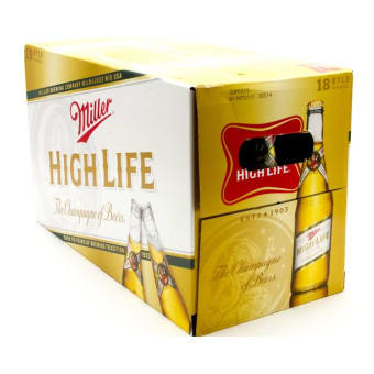 Miller High Life American Lager - 18 bottles / 12oz