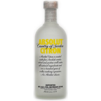 Absolut Citron Vodka - 375mL