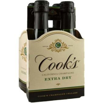 Cook's California Champagne Extra Dry - 4 bottles / 187mL