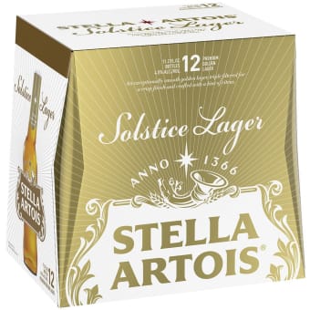 Stella Artois Solstice Pale Lager - 12 bottles / 11.2oz