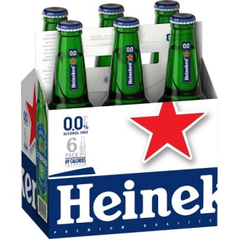 Heineken Zero 6pk bottles