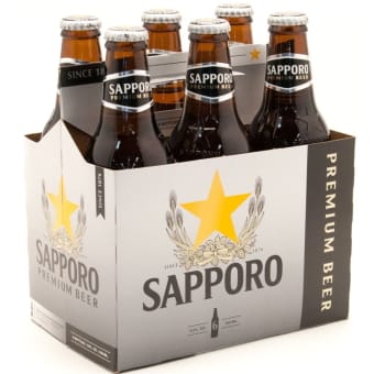 Sapporo Premium Lager - 6 bottles / 12oz