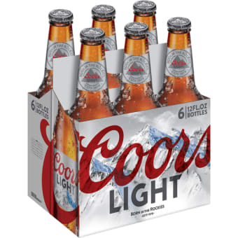 Coors Light 6 pack 6 pack bottles