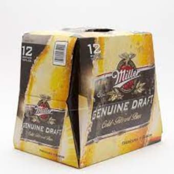 Miller Genuine Draft 12 pack 12 pack bottles
