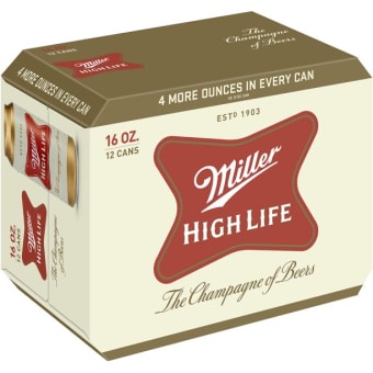 MILLER HIGH LIFE 16 OZ 12 PK CAN