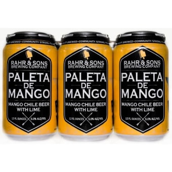 Rahr & Sons Paleta de Mango - 6 pack can / 12oz