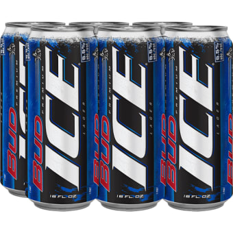 BUD ICE CAN 6PK 16 oz