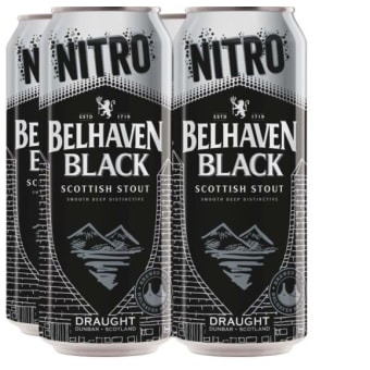 Belhaven Black - 4 pack can / 16oz