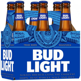 Bud Light Beer - 6 bottles / 12oz