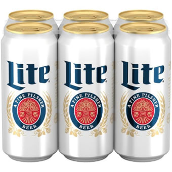 MILLER LITE CAN 6PK 16 oz
