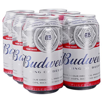 Budweiser 6pk cans