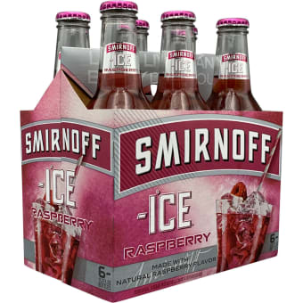 Smirnoff Ice Raspberry Flavored Malt Beverage - 6 bottles / 11.2oz