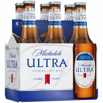 Michelob Ultra Light Beer - 6 bottles / 12oz