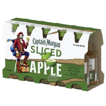 Captain Morgan Sliced Apple - 10 plastic bottles / 50mL